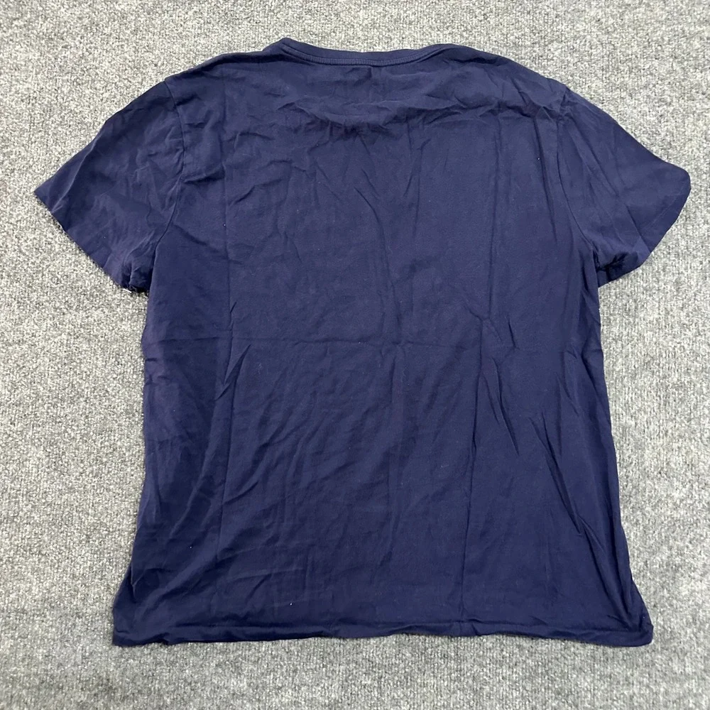 Polo Ralph Lauren T-Shirt Mens Size L Navy Blue Custom Slim Fit Cotton Pony Logo